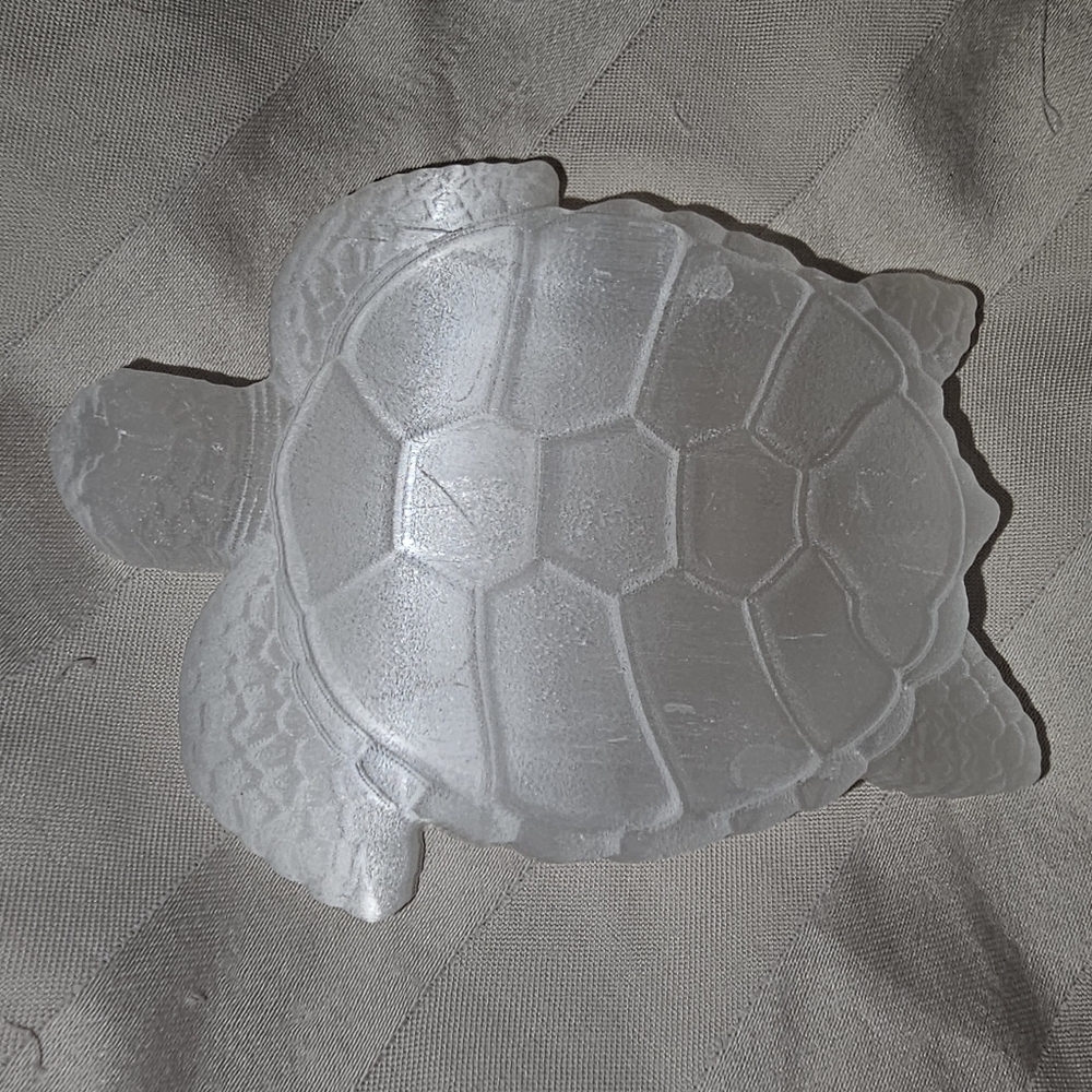 72g, Selenite Turtle Bowl, New!